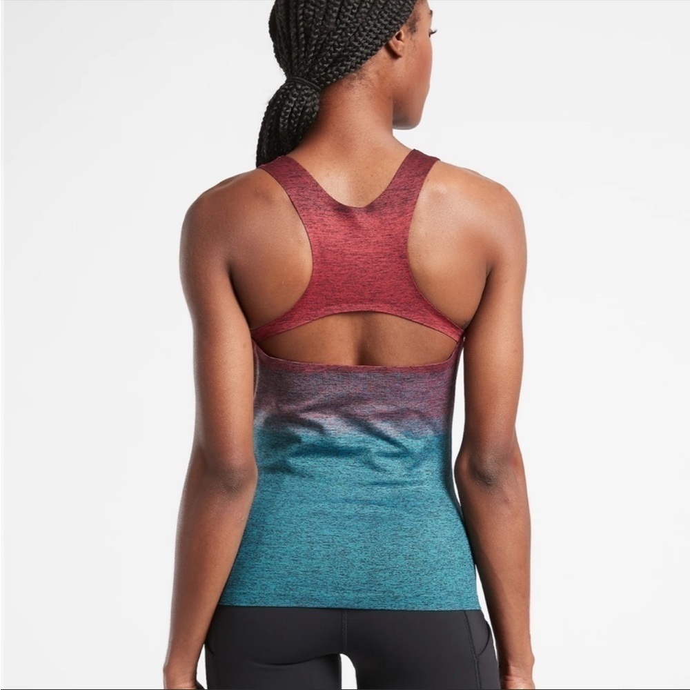 Athleta NWT Relay Tank Top Gradient Ombré Multi Blue/Red Size XS - Picture 2 of 8
